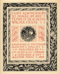 Shakespeare's Tempest Title page
