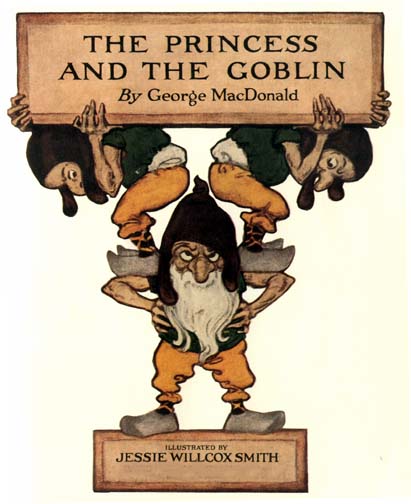 Frontispicio para un libro de George MacDonald PrincessGoblin_title_page