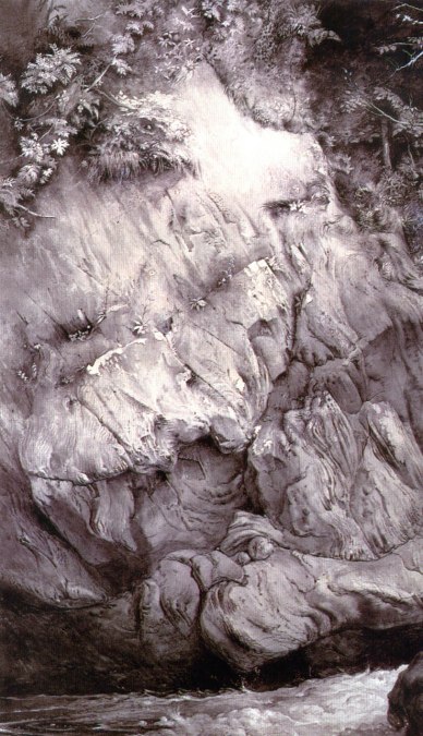 John Ruskin, "Study of Gneiss Rock, Glenfinlass", 1853 Ruskin-Study_of_Gneiss_Rock