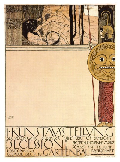 Cartel da Secesión, realizado por Gustav Klimt cartel secesion vienesa