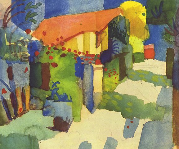 August Macke, "Casa con xardín, 1914 577px-August_Macke_018