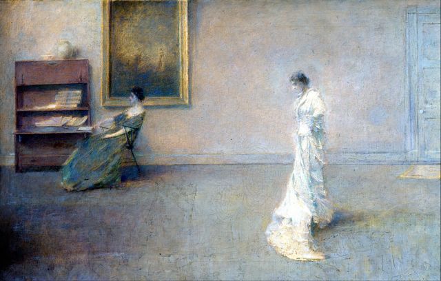 Thomas_Wilmer_Dewing_-_O_vestido_branco