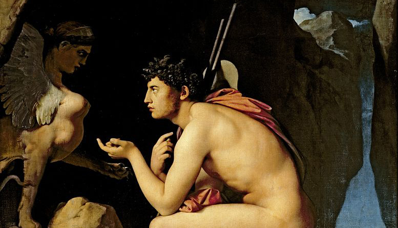Edipo e a esfinxe (pormenor), por Jean-Auguste-Dominique Ingres ingres-edipo-e-a-esfinxe-pormenor