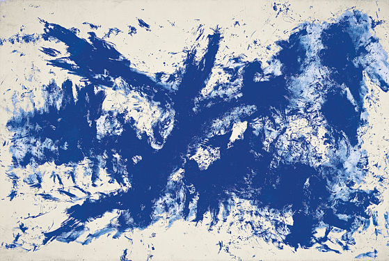 Grande antropometría azul, por Yves Klein