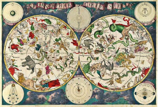 Planisferio celeste de 1670, por Frederik de Wit