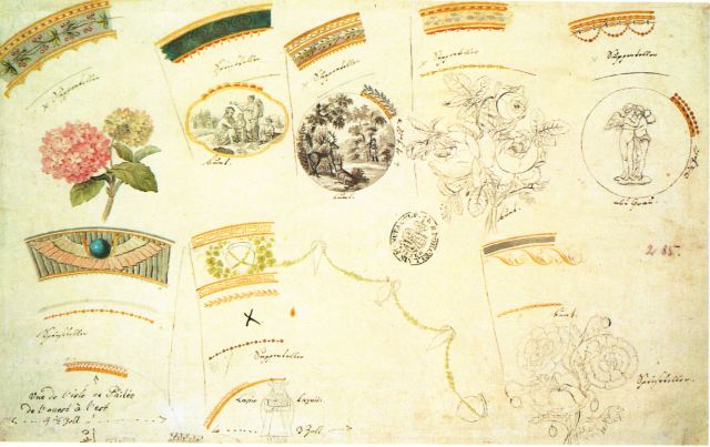 Deseños para porcelana, por Georg Friedrich Kersting