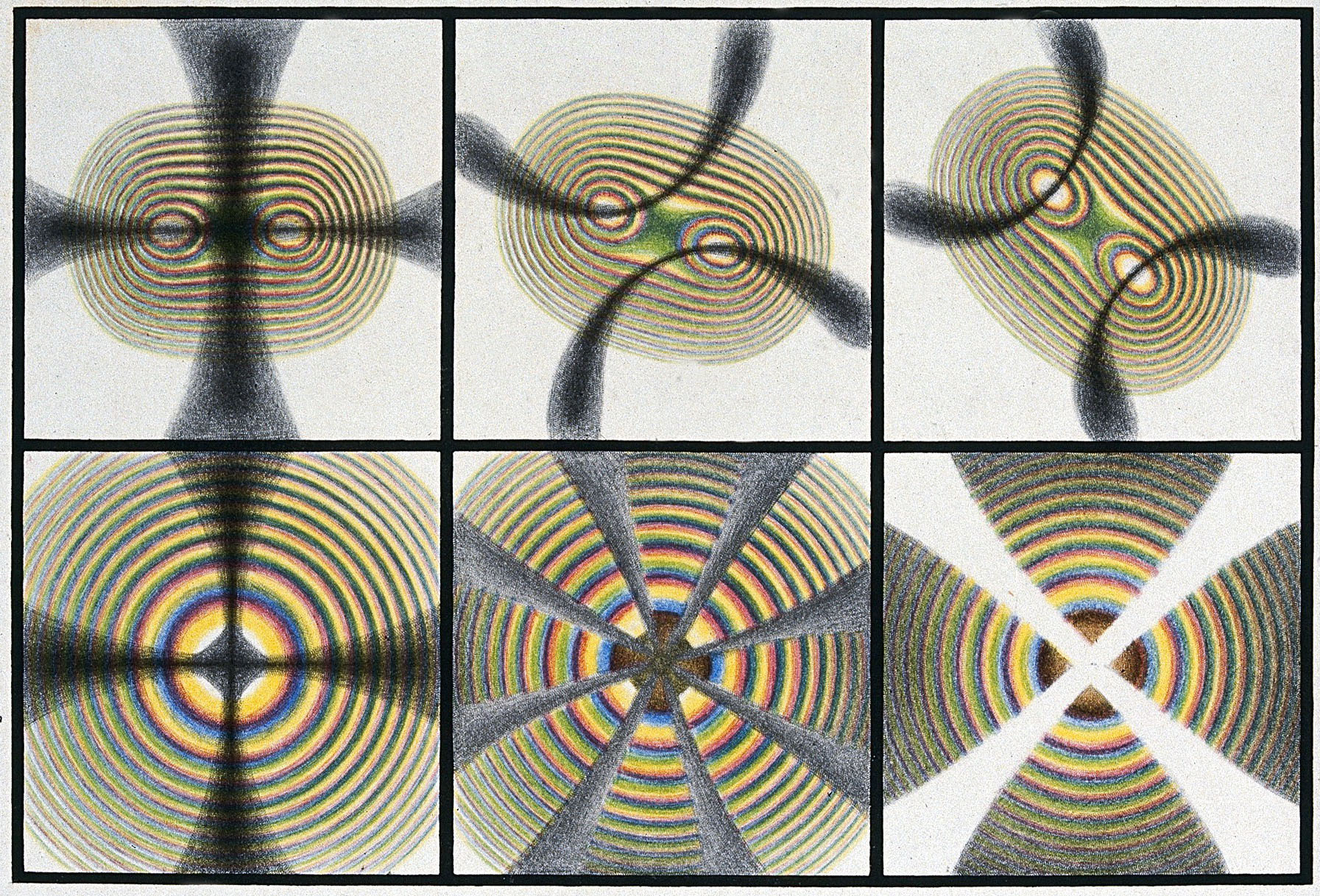 Aneis coloreados. Cristais ópticos-R.H.-Digeon